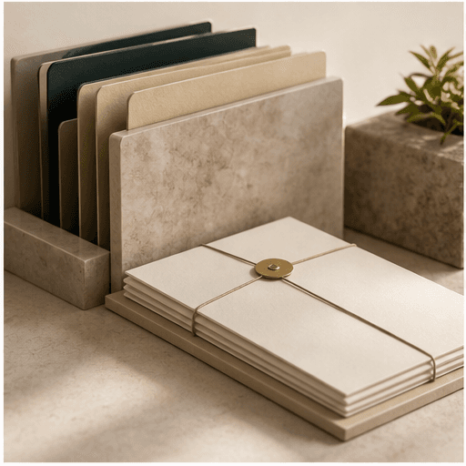 Organized document panels and secure material folders for document control